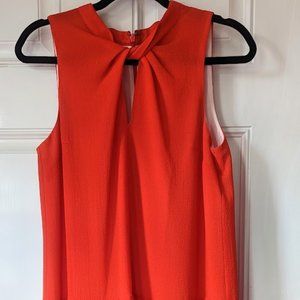 Cynthia Steffe Orange Sleeveless Drop Waist with Twisted Neckline